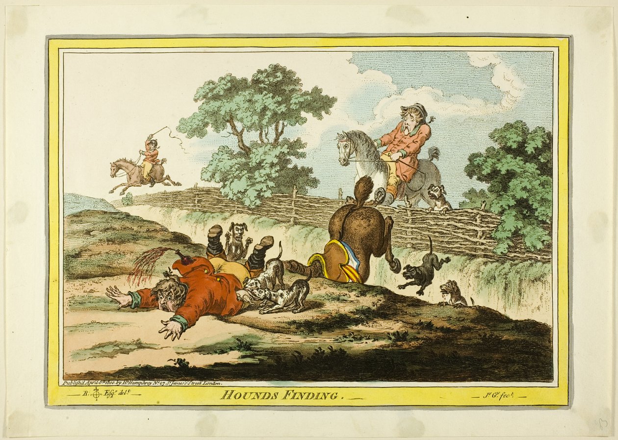Hunde finden von James Gillray