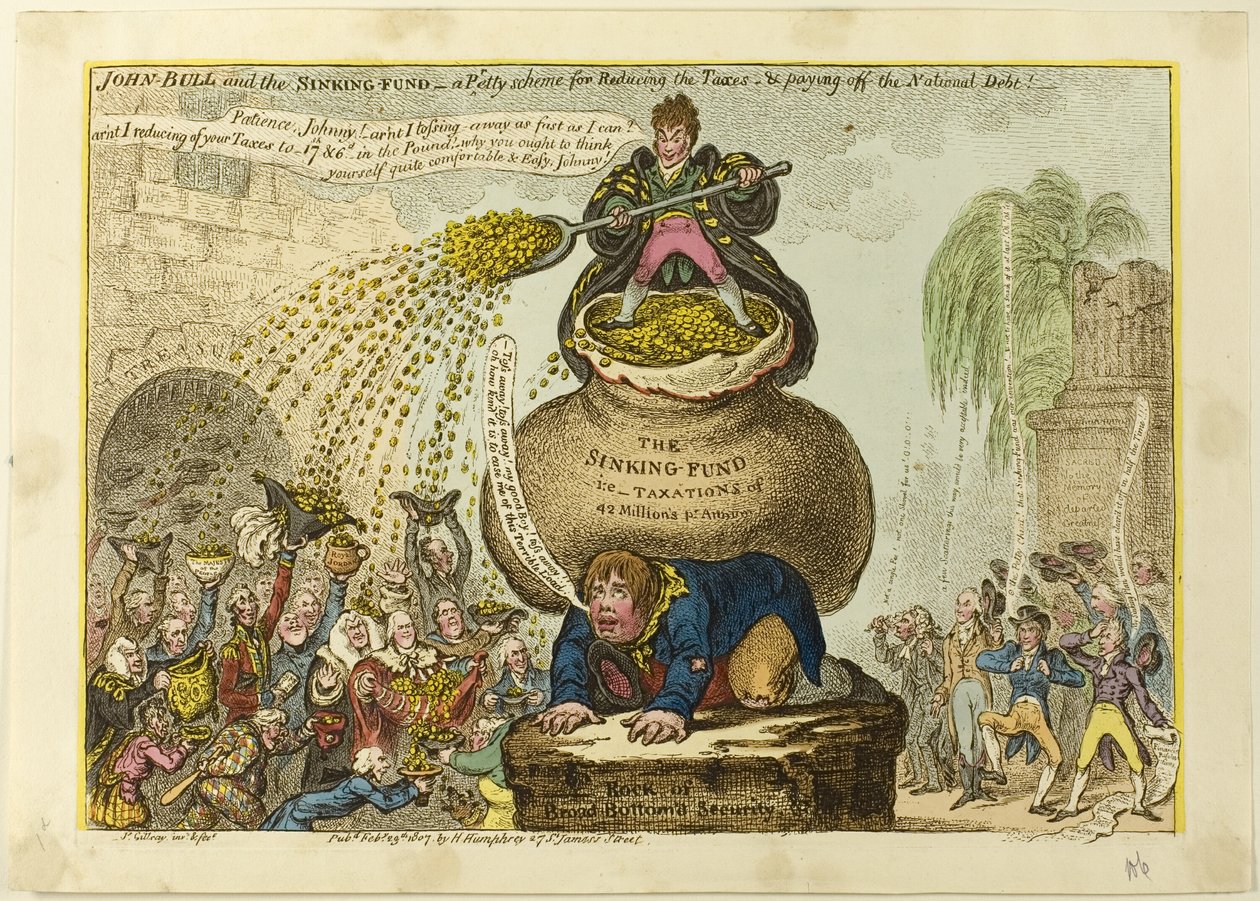 John Bull und der Sinking-Fund von James Gillray