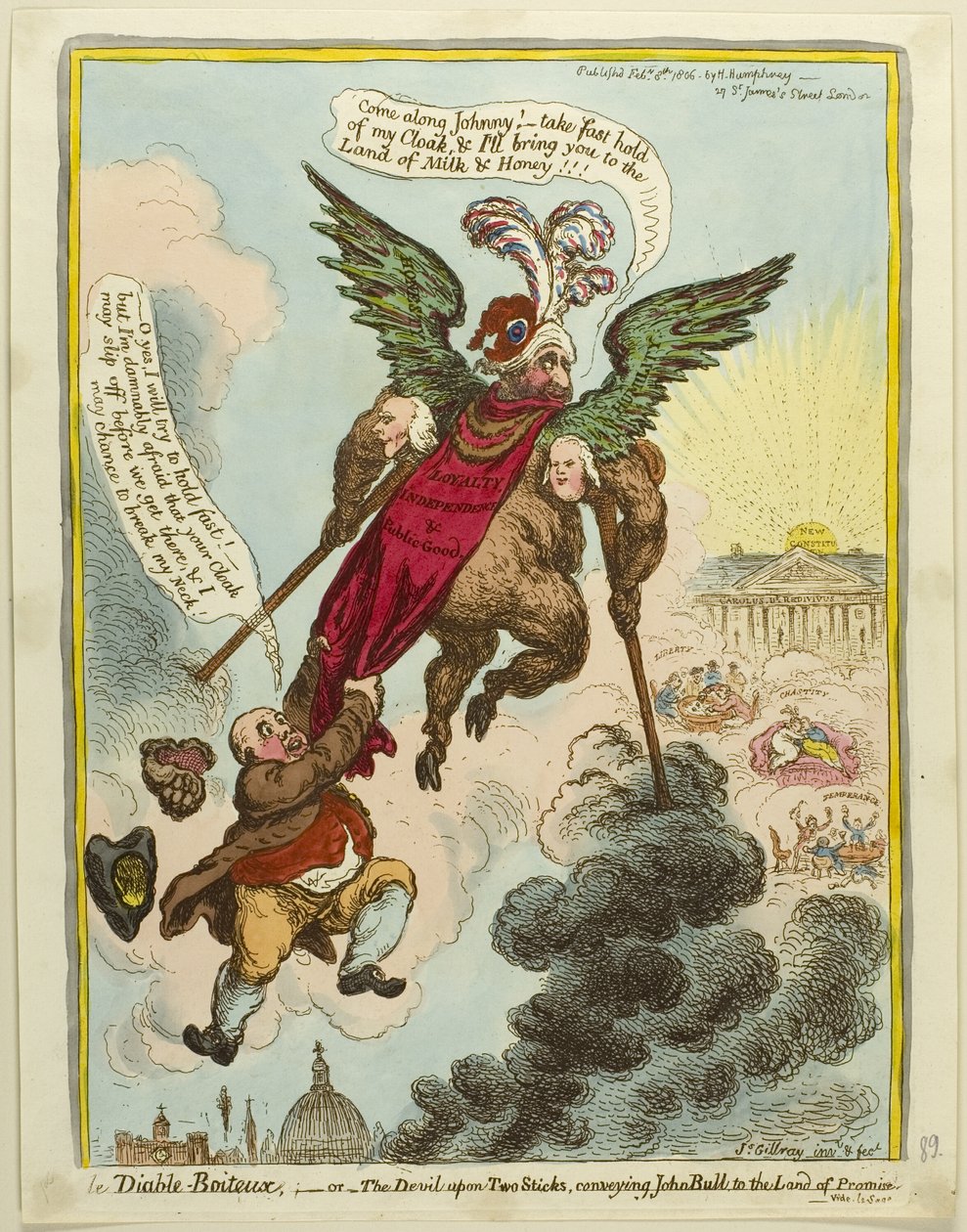 Der hinkende Teufel von James Gillray