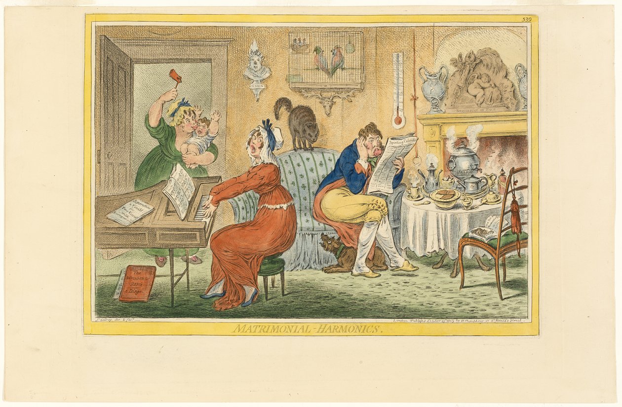 Eheliche Harmonien (Recto) von James Gillray
