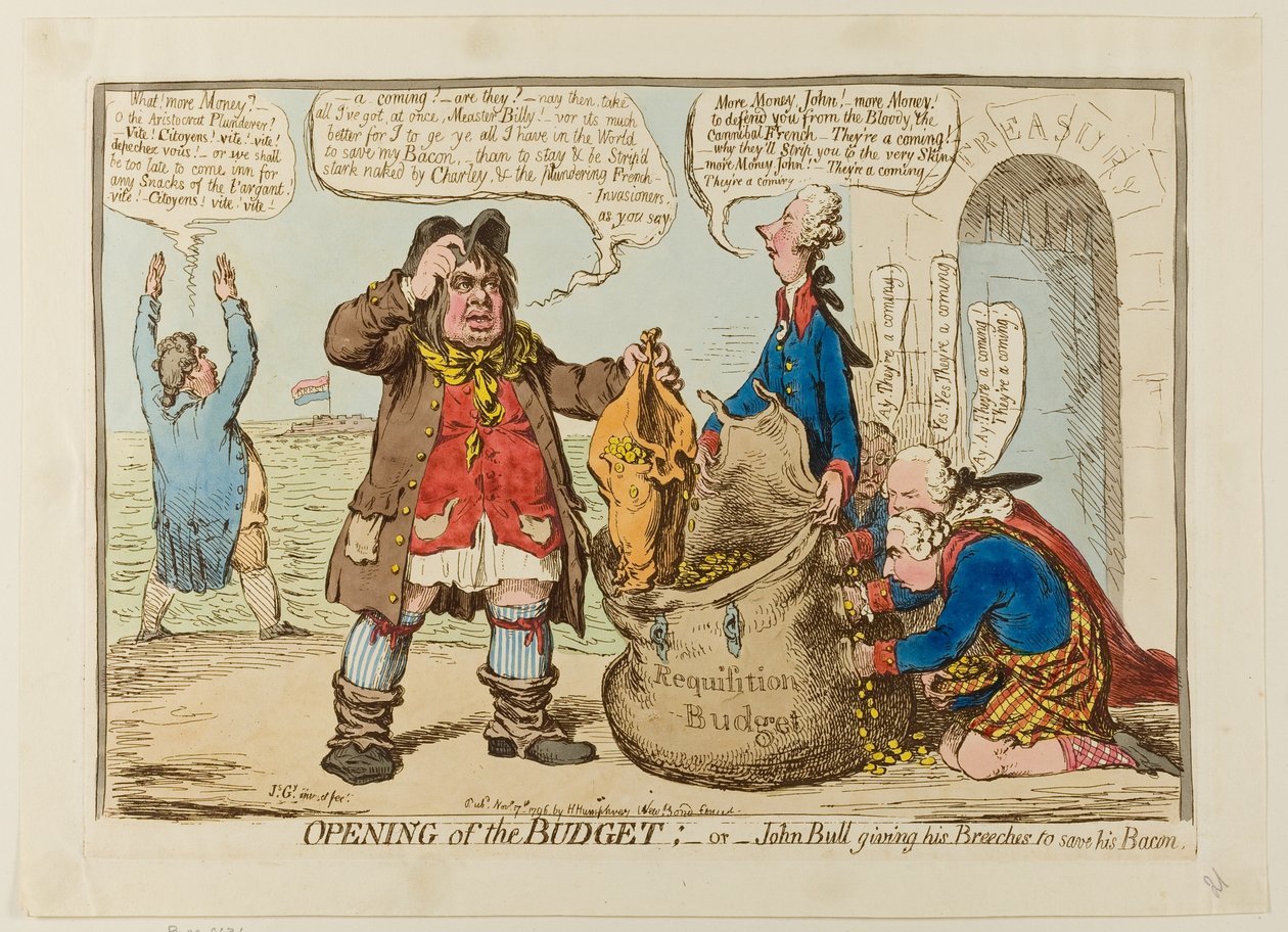 Eröffnung des Haushalts von James Gillray