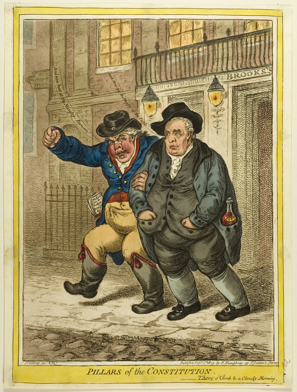 Säulen der Verfassung von James Gillray