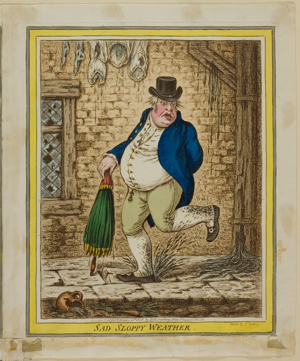 Trauriges, schlampiges Wetter von James Gillray
