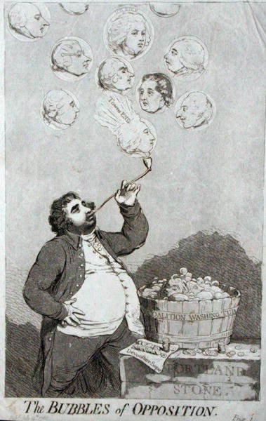 Die Blasen der Opposition von James Gillray