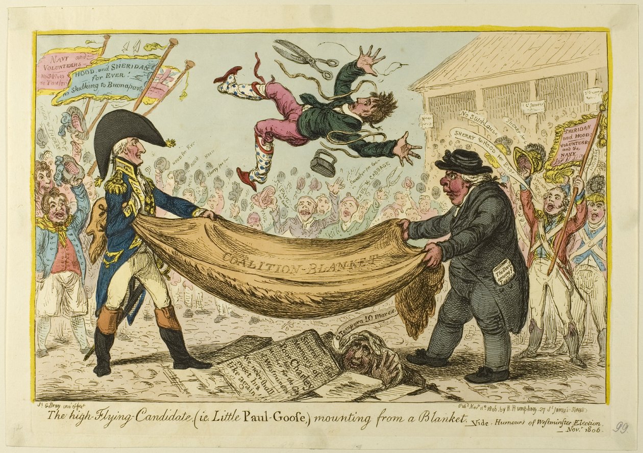 Der hochfliegende Kandidat von James Gillray