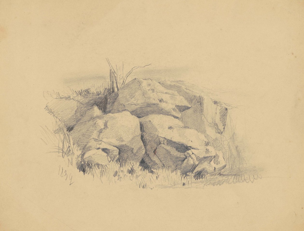 Felsen, 1839 von James Goodwin Clonney