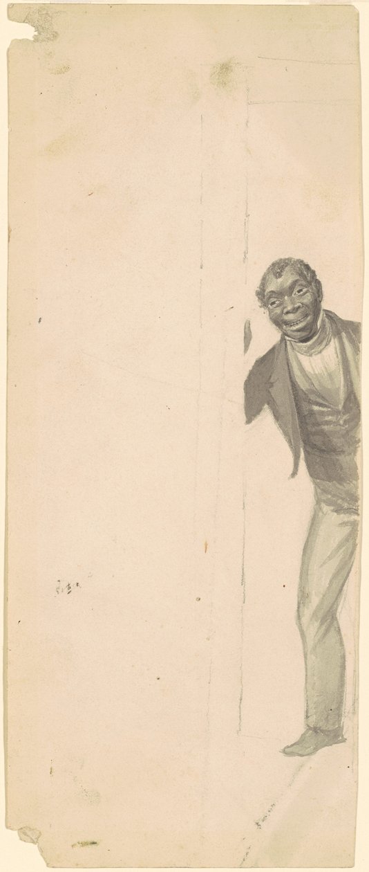 Mann an einer Tür von James Goodwyn Clonney