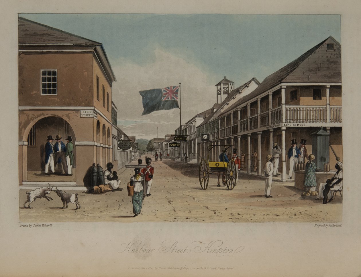 Harbour Street, Kingston von James Hakewill