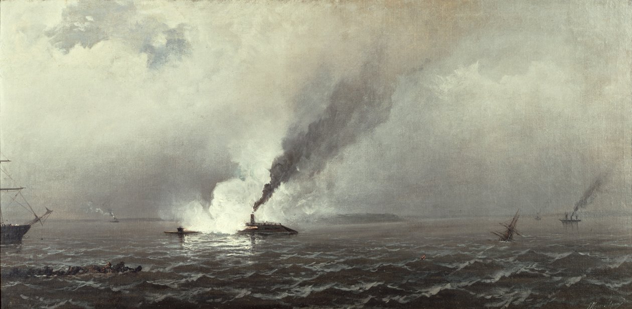 Die Monitor und die Merrimac, 1874-75 von James Hamilton
