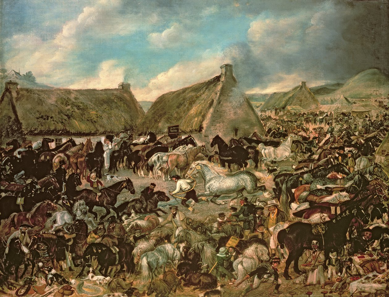Pferde auf dem Skirling-Markt von James Howe