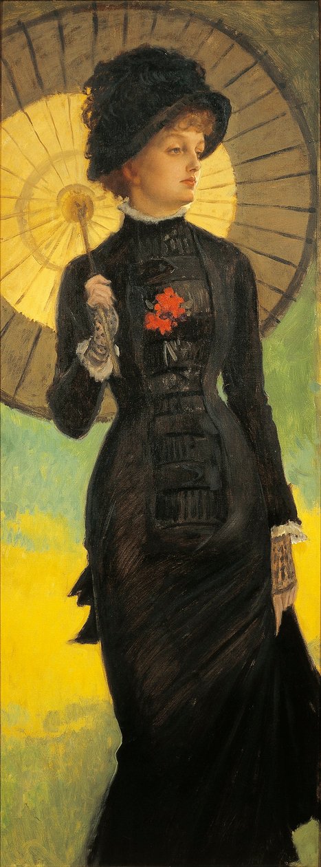 Frau mit Sonnenschirm von James Jacques Joseph Tissot