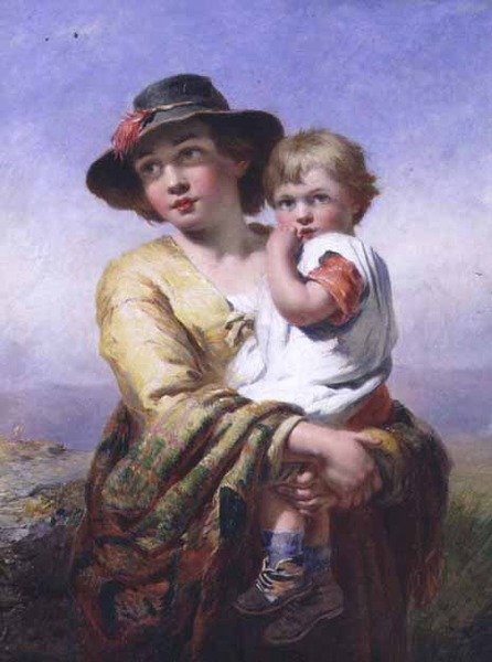Mutter und Kind von James John Hill