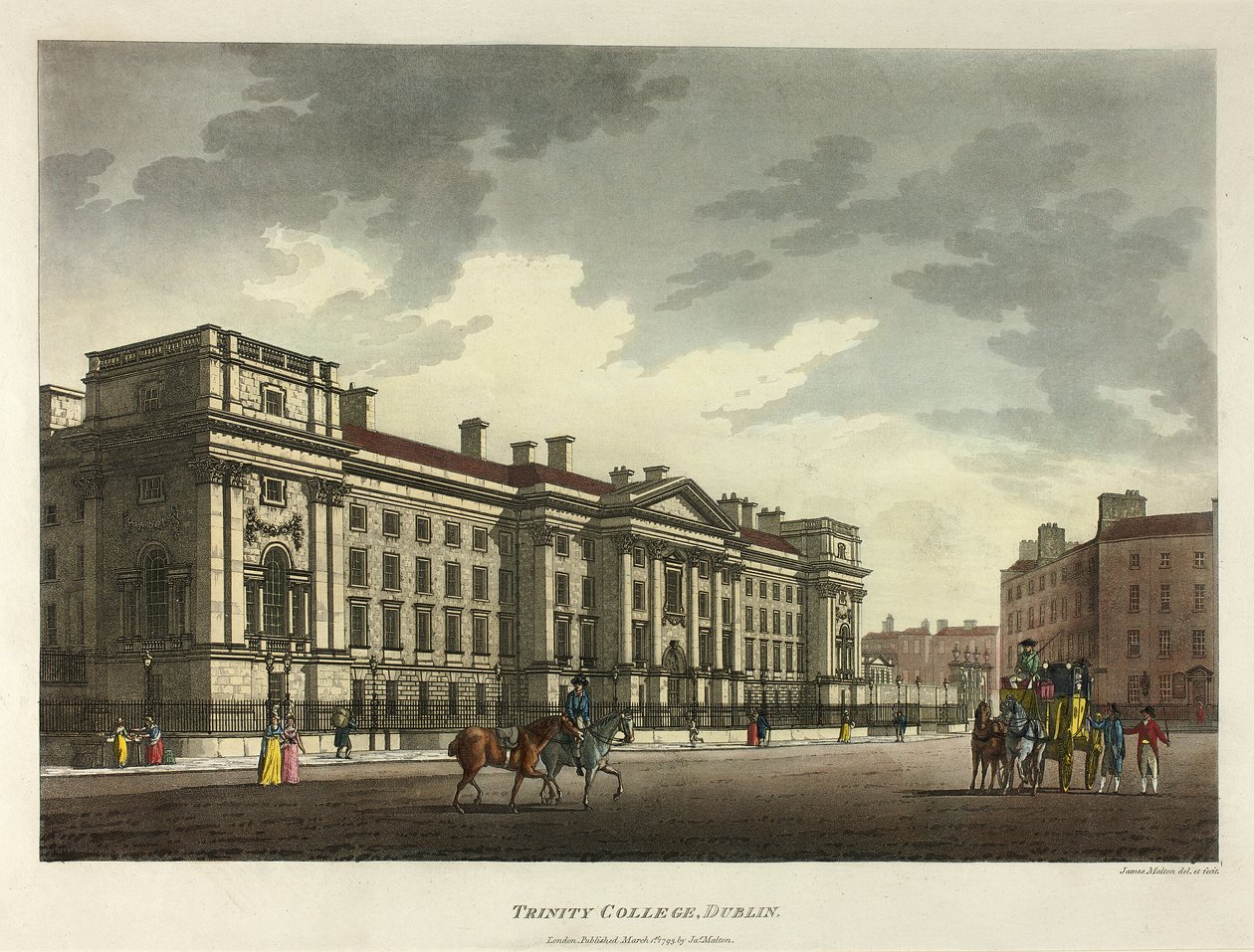 Trinity College, Dublin von James Malton