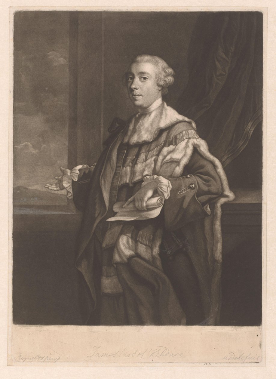 Porträt von James FitzGerald von James McArdell