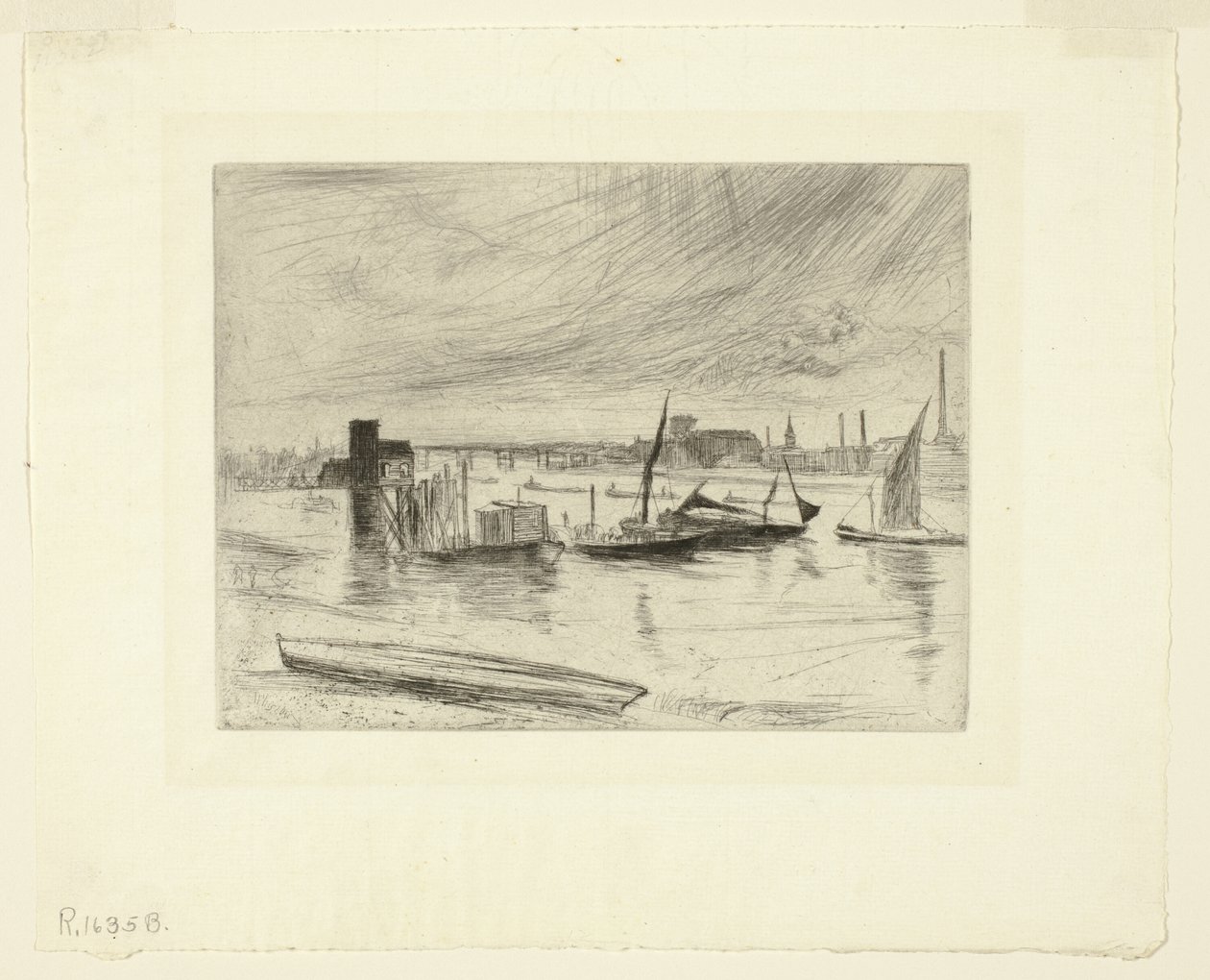 Morgendämmerung in Battersea (Cadogan Pier) von James Abbott McNeill Whistler