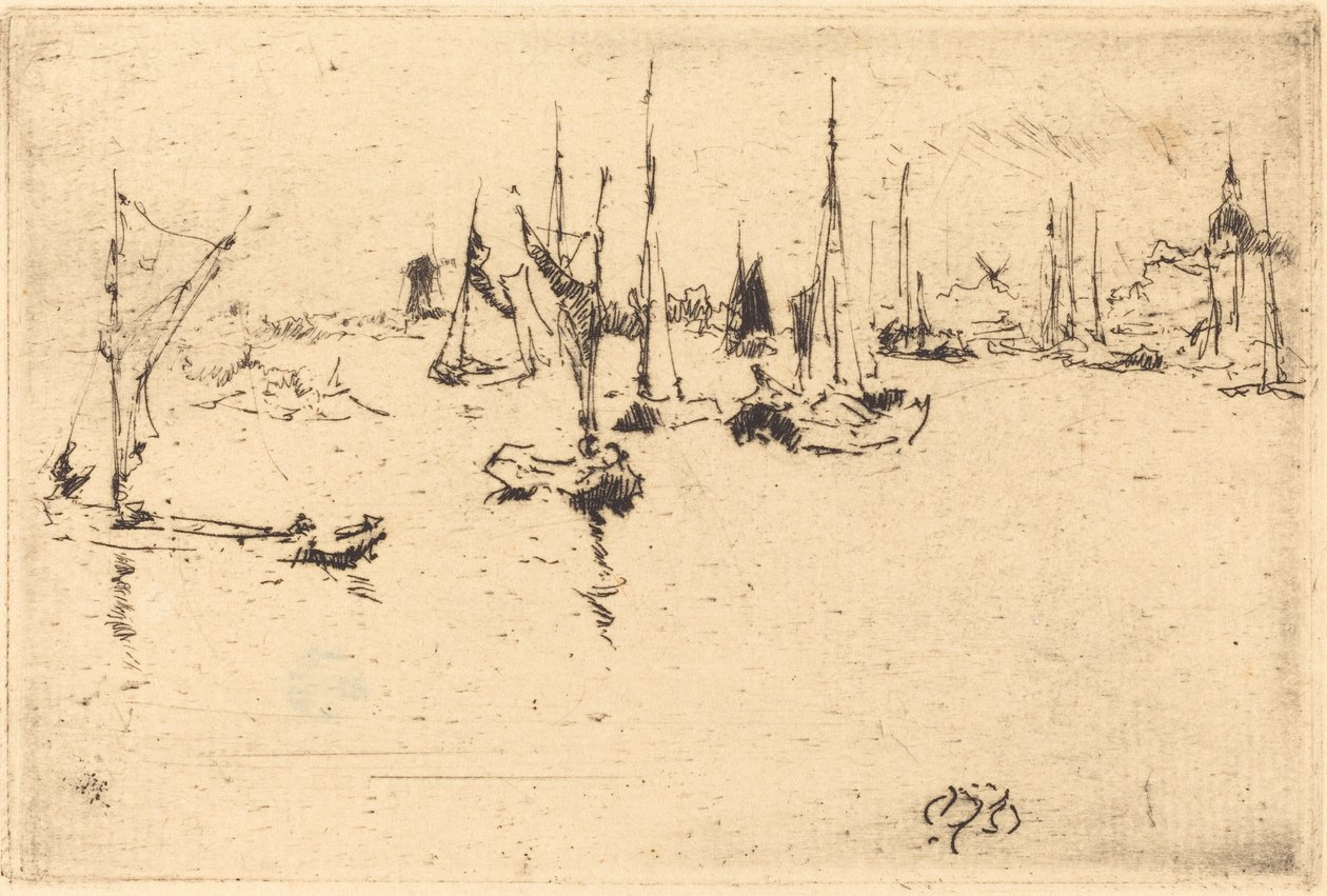 Boote, Dordrecht von James Abbott McNeill Whistler