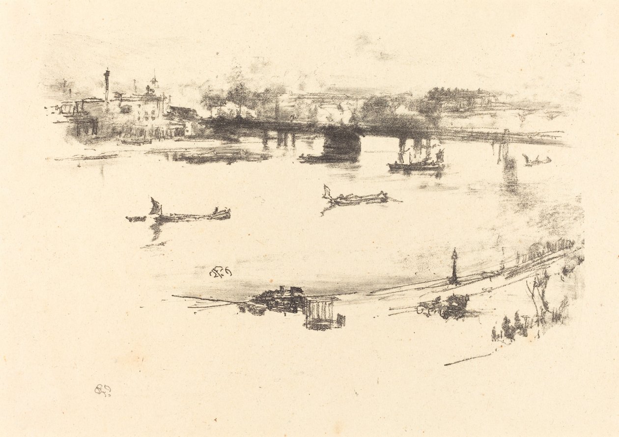 Charing Cross Eisenbahnbrücke von James Abbott McNeill Whistler