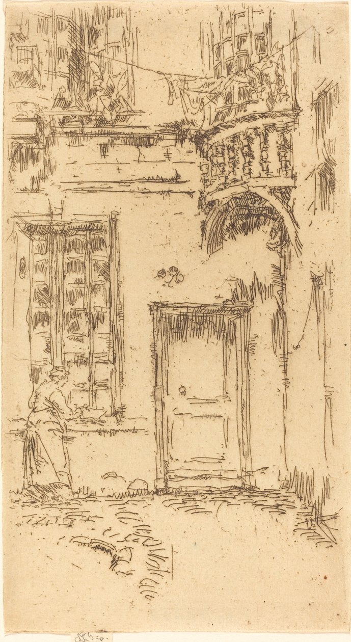 Hof, Rue P.L. Courier von James Abbott McNeill Whistler