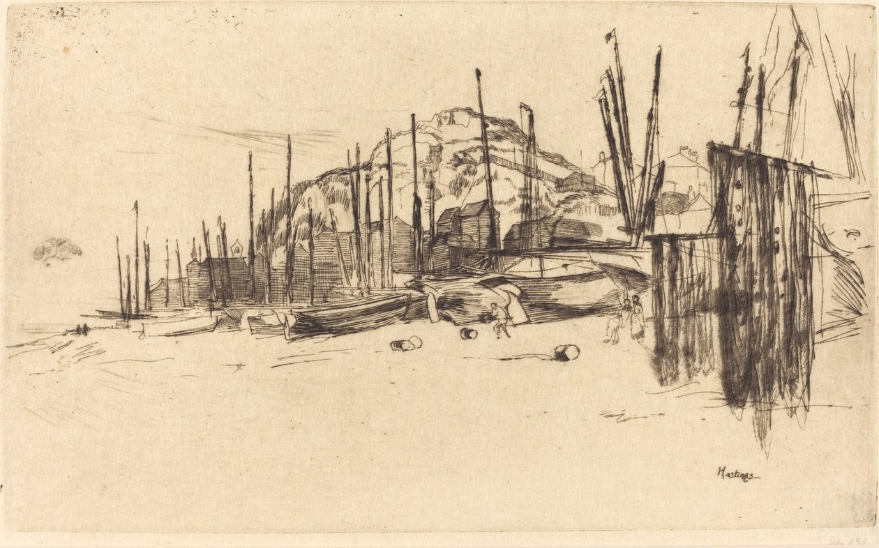Fischerboote, Hastings von James Abbott McNeill Whistler