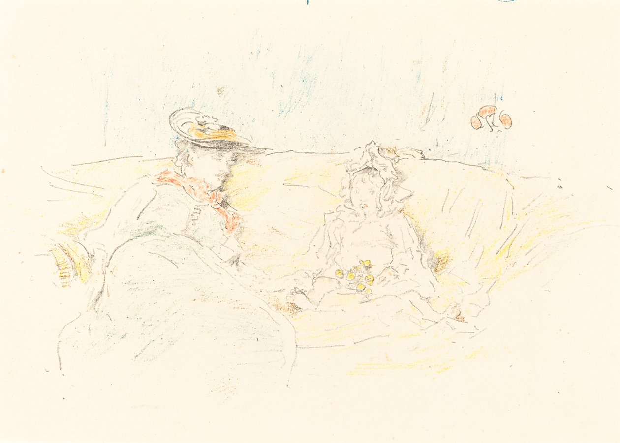 Dame und Kind von James Abbott McNeill Whistler