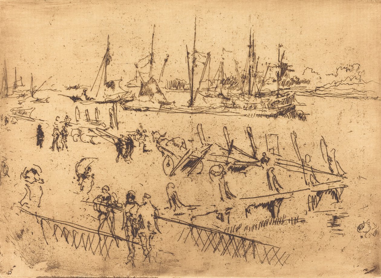 Kleines Dordrecht von James Abbott McNeill Whistler