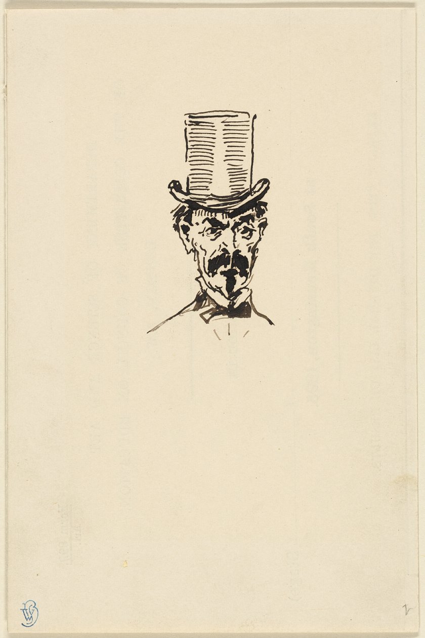 Mann mit Zylinder von James McNeill Whistler
