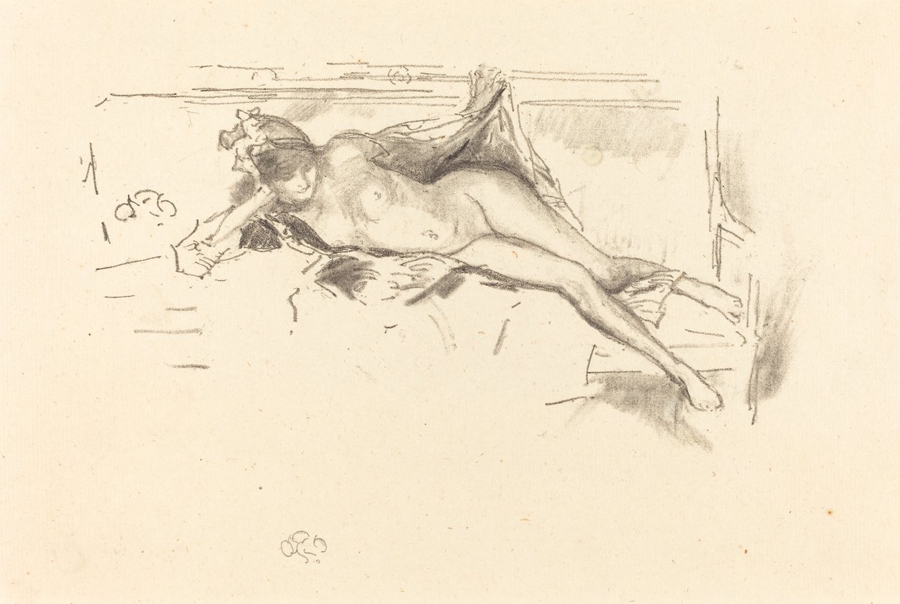 Liegendes Aktmodell von James Abbott McNeill Whistler