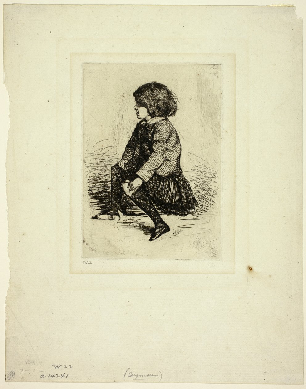 Seymour Haden, Jr., sitzend von James Abbott McNeill Whistler