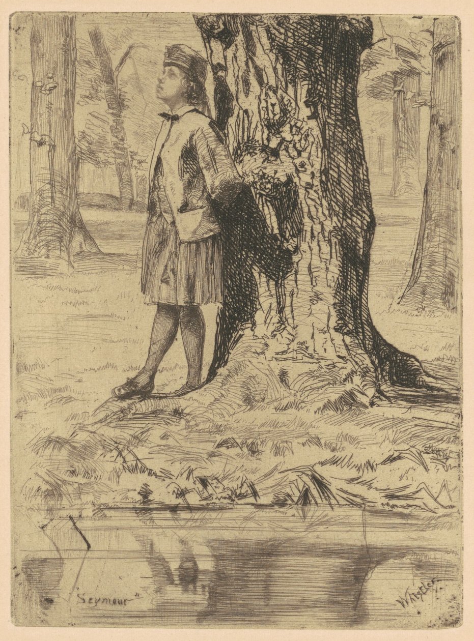 Seymour steht unter einem Baum von James Abbott McNeill Whistler