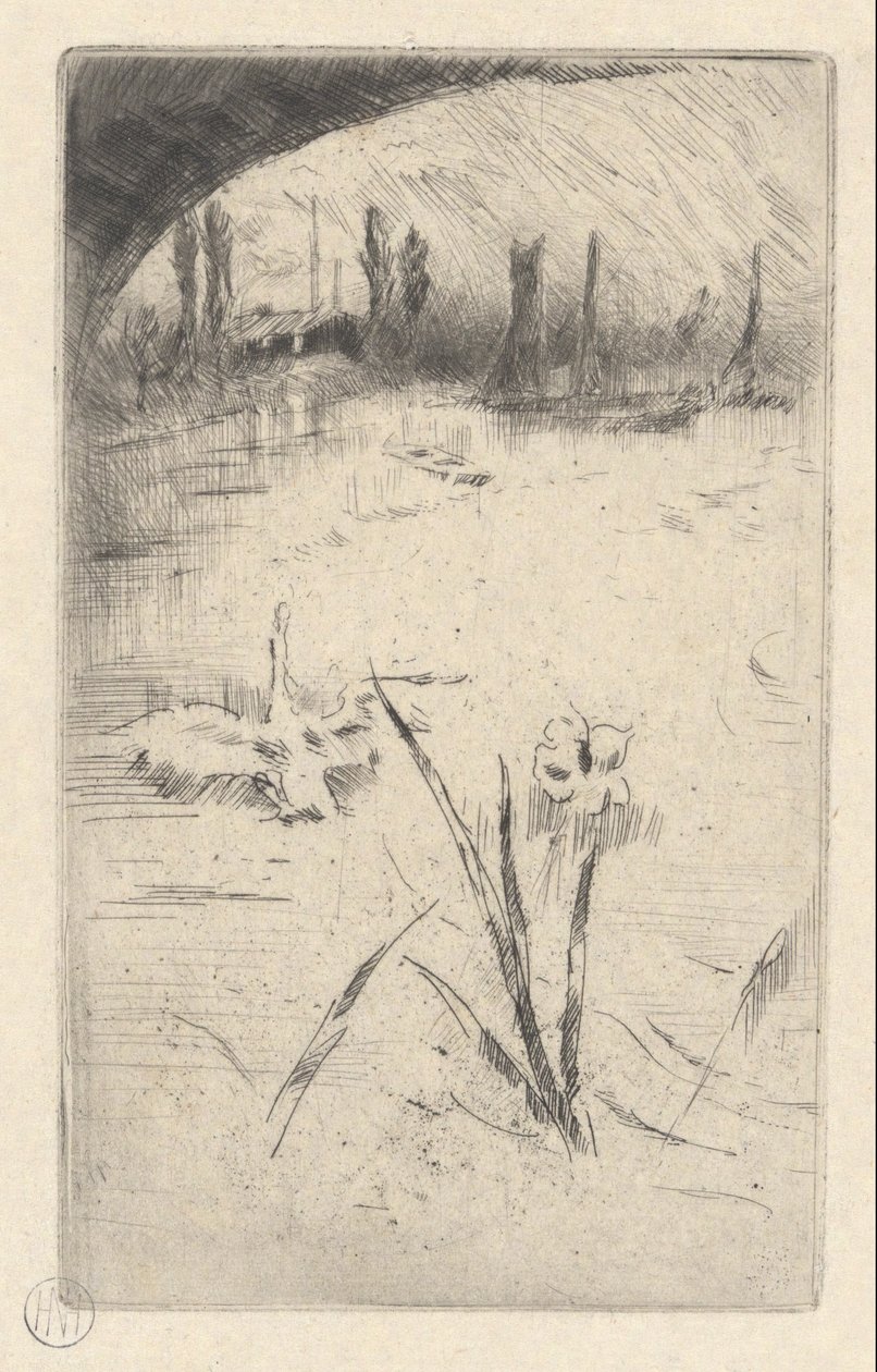 Schwan und Iris von James Abbott McNeill Whistler