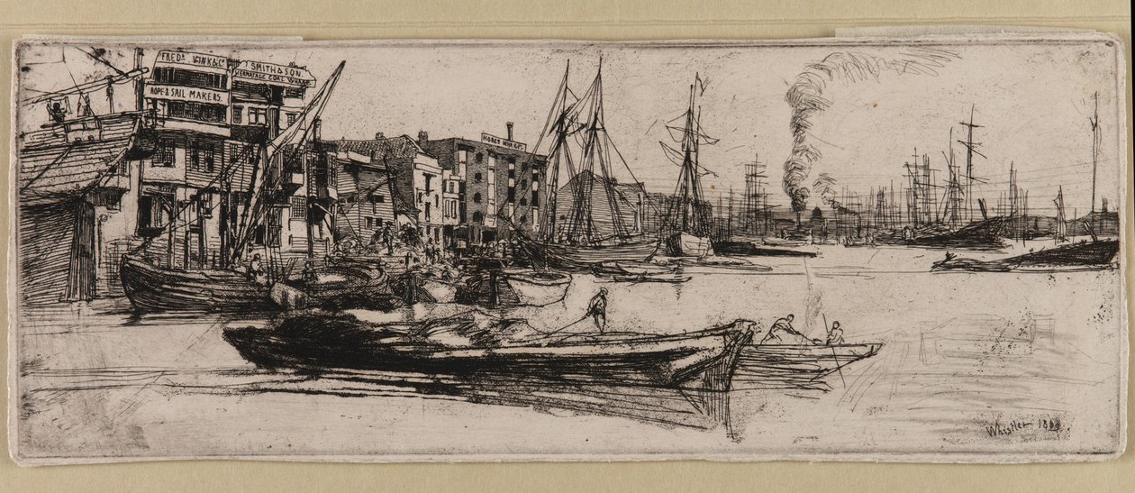 Thames-Lagerhäuser von James Abbott McNeill Whistler