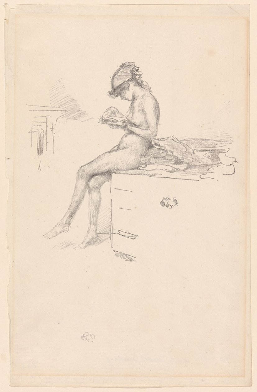Das kleine Aktmodell, lesend von James Abbott McNeill Whistler
