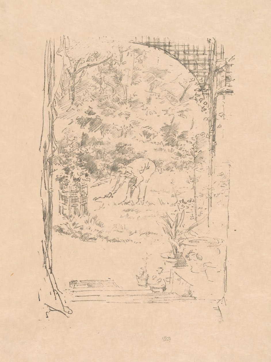 Der Mann mit der Sichel von James Abbott McNeill Whistler