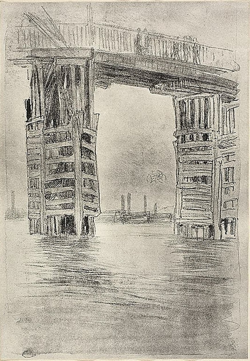Die Hohe Brücke von James Abbott McNeill Whistler