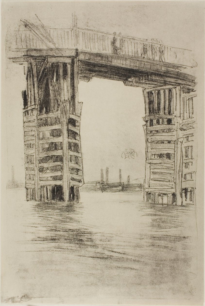 Die Hohe Brücke von James Abbott McNeill Whistler