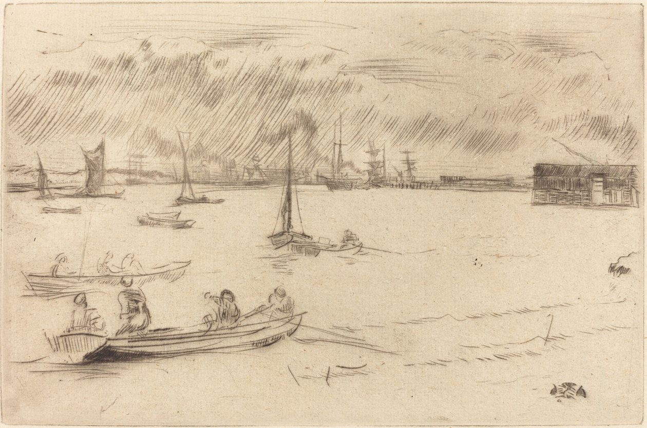 Die Themse in Richtung Erith von James Abbott McNeill Whistler
