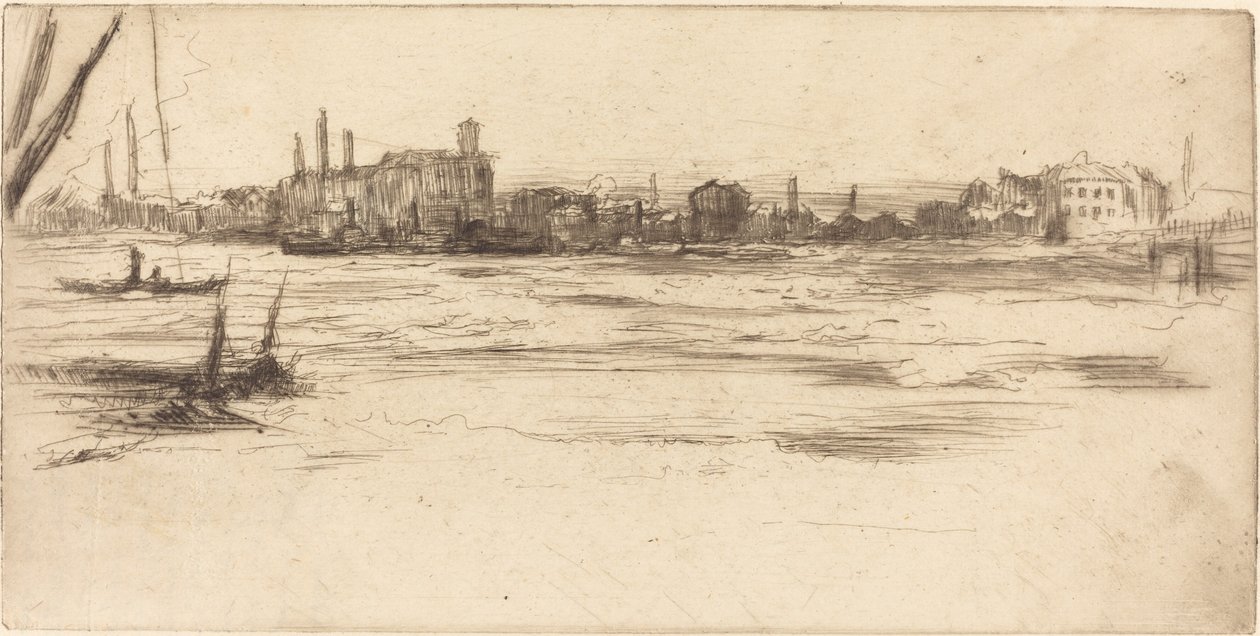 Die beunruhigte Themse von James Abbott McNeill Whistler