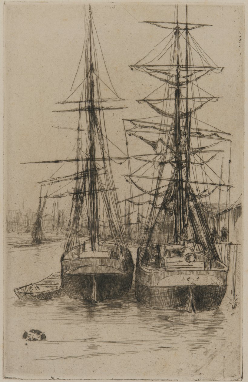 Die zwei Schiffe von James Abbott McNeill Whistler
