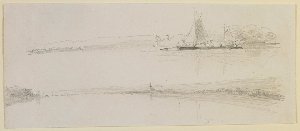 Zwei Szenen an einem Fluss von James Abbott McNeill Whistler