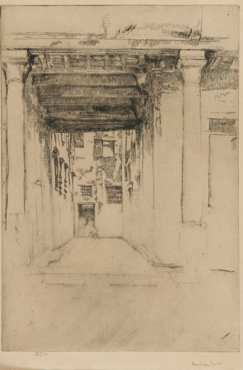 Venezianischer Hof von James Abbott McNeill Whistler
