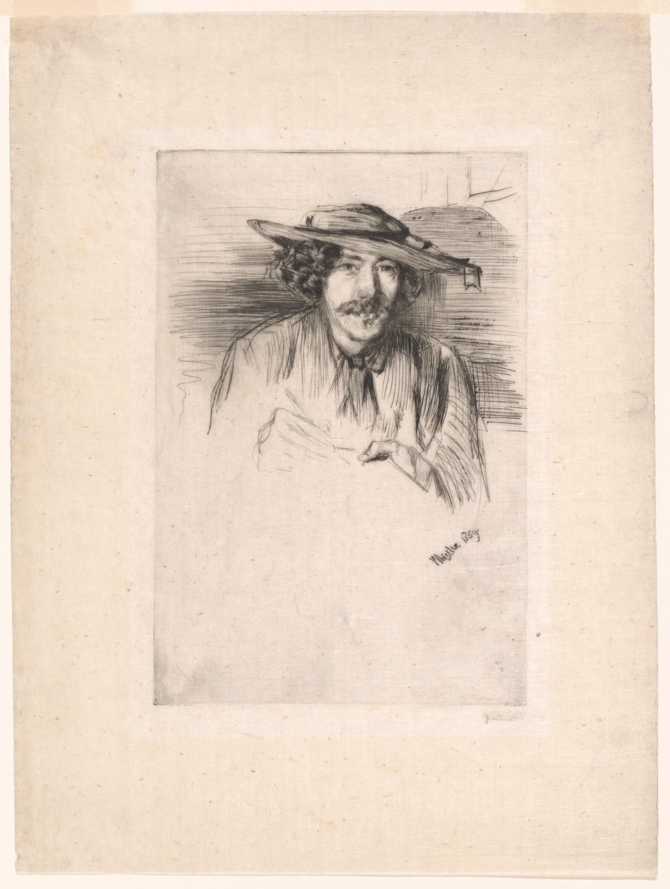 Whistler mit Hut von James Abbott McNeill Whistler