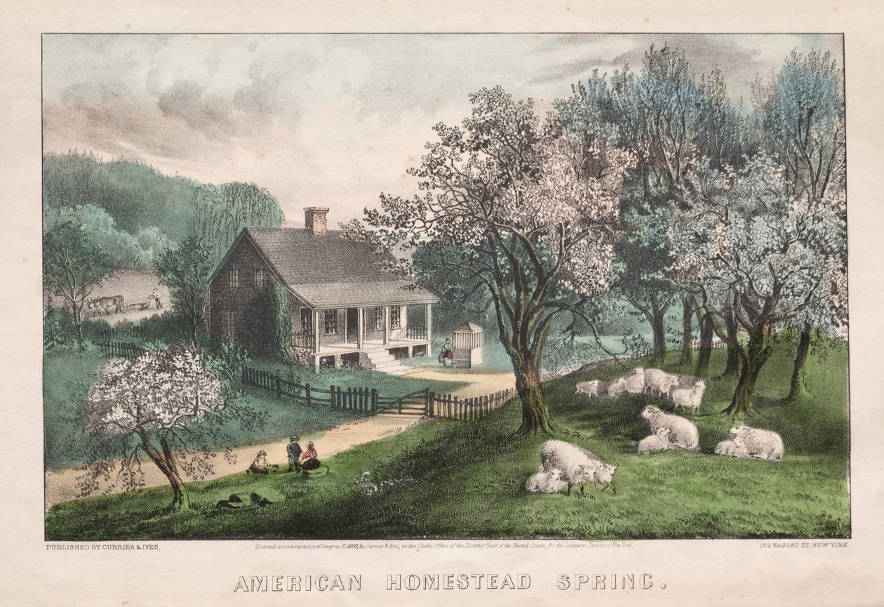 Amerikanische Heimstätte, Frühling von James Merritt Ives