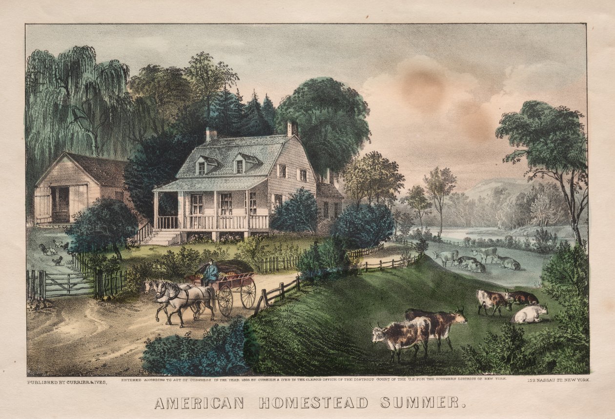 Amerikanisches Gehöft, Sommer von James Merritt Ives