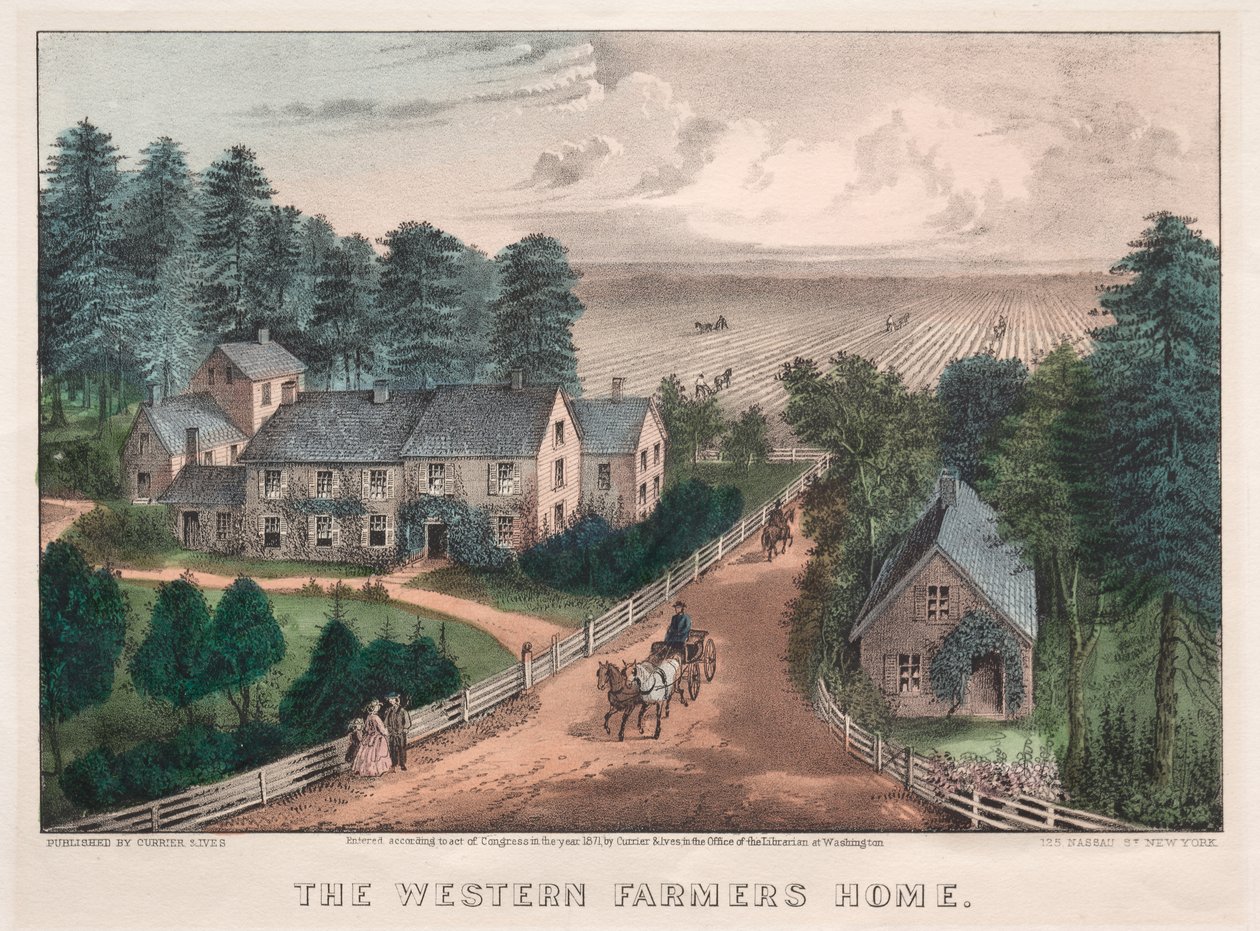 Das Zuhause des westlichen Bauern von James Merritt Ives
