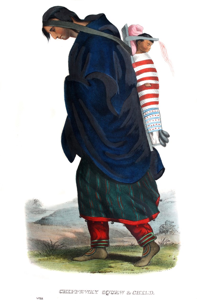 Chippeway (Ojibwe) Frau und Kind von James Otto Lewis