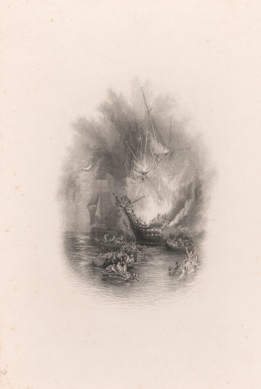 Feuer auf See (Vignette) von James T. Willmore