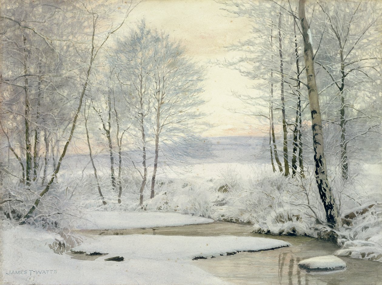 Wintersonnenuntergang von James Thomas Watts