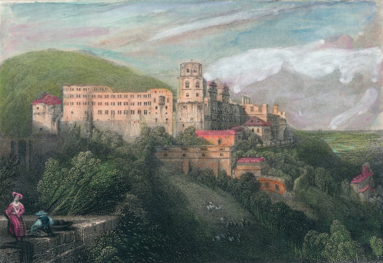 Heidelberg, um 1834 von James Tibbitts Willmore