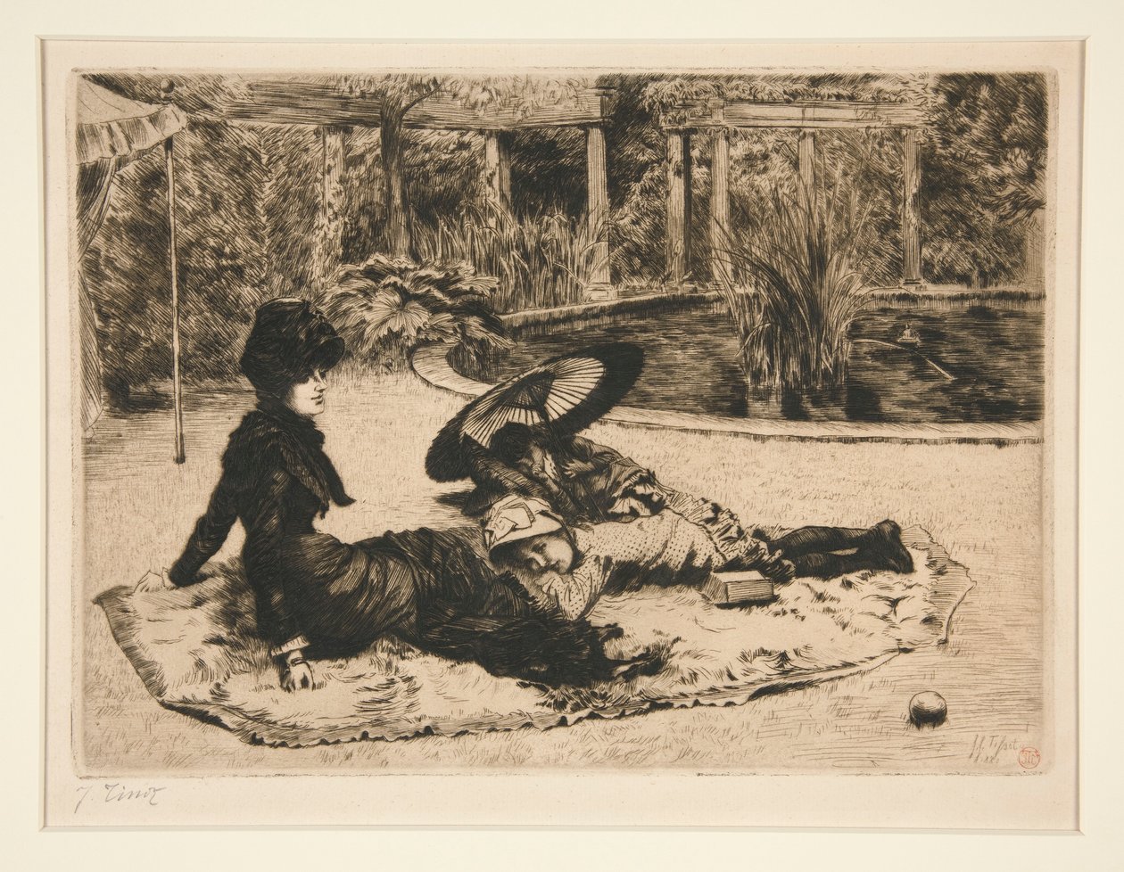 Am Pool von James Tissot