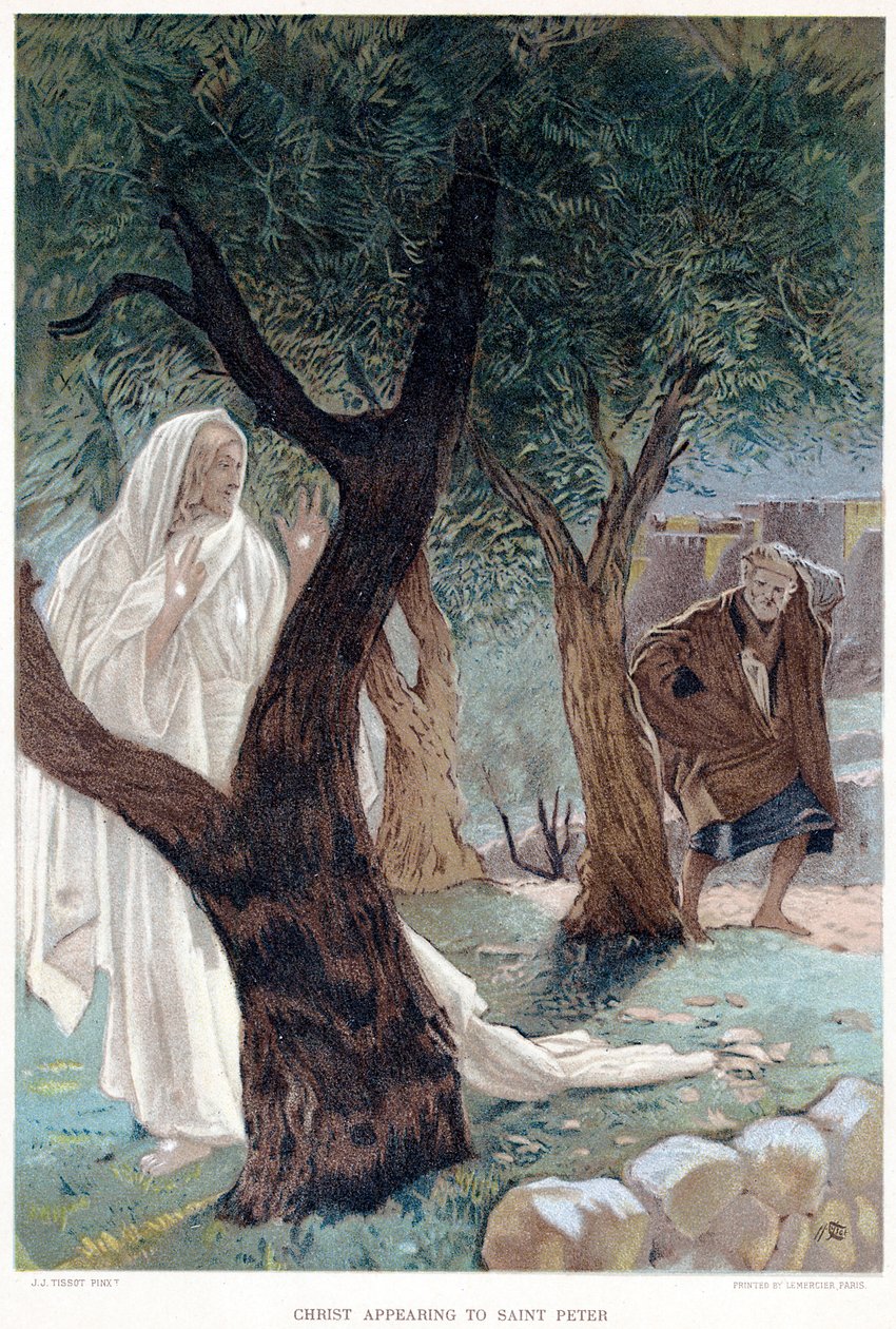 Christus erscheint dem heiligen Petrus, ca. 1890 von James Tissot